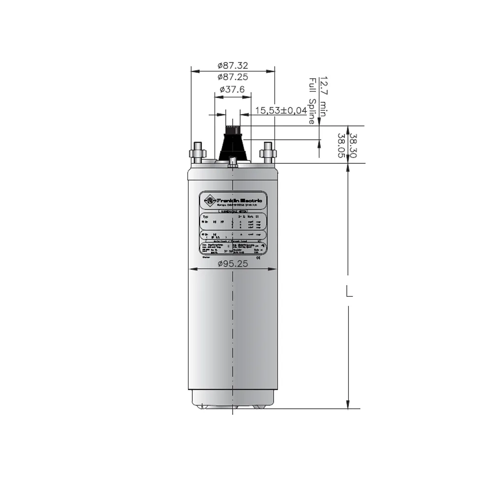 Электродвигатели Franklin (погружные) —  4&quot; PSC-0.55