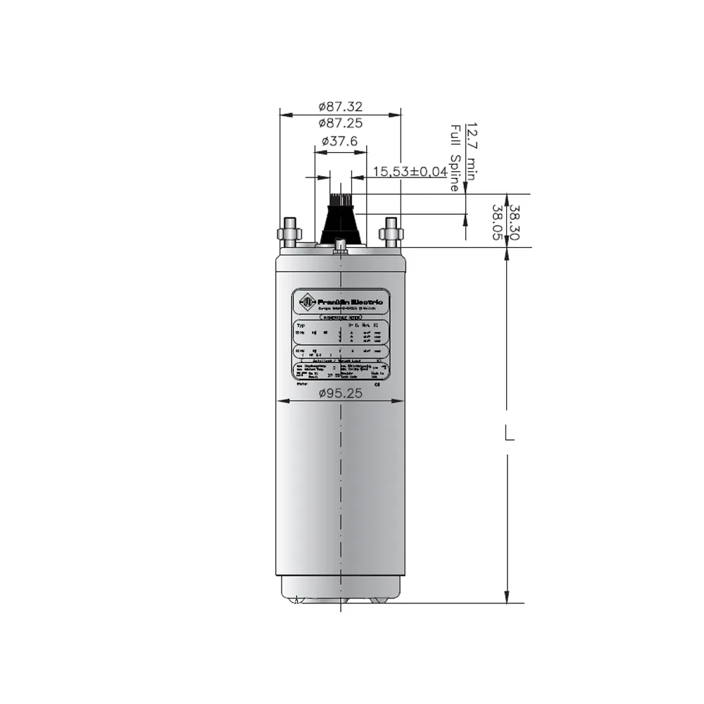 Электродвигатели Franklin (погружные) —  4&quot; 3P-0.55
